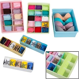 Uncluttered Designs Clothing Drawer Dividers  Multicolor  6 set adjustable   - Compare price