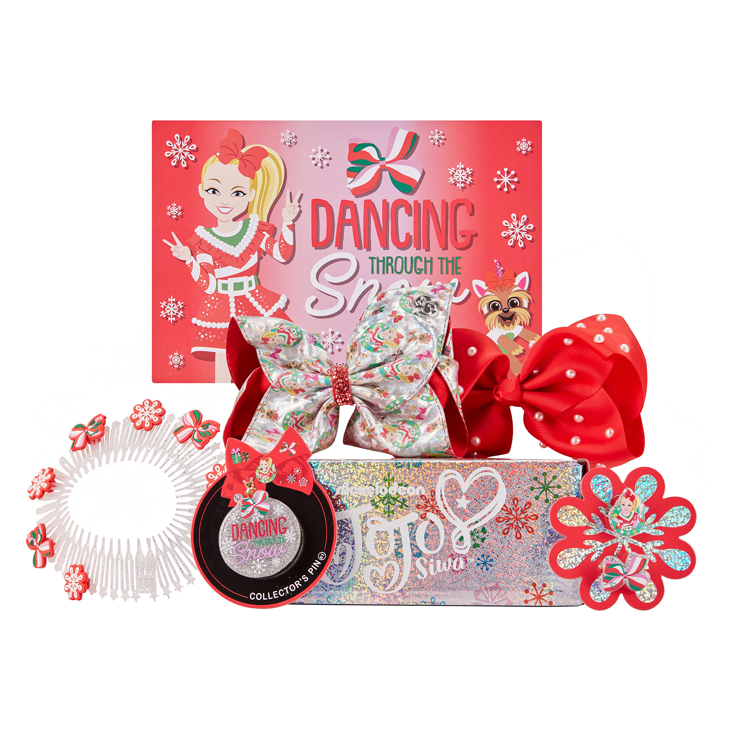 JoJo SiwaSignature Jojo Bows - Exclusive BFF Collection #61 - Two Large Limited Edition Hair Bows, Collectors Pin & Accessories From Jojo's Official Bow Club in a Giftable Box