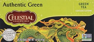Green Tea, Authentic, Contains Caffeine, 20 Tea Bags (Pack of 6) (Packaging May Vary)