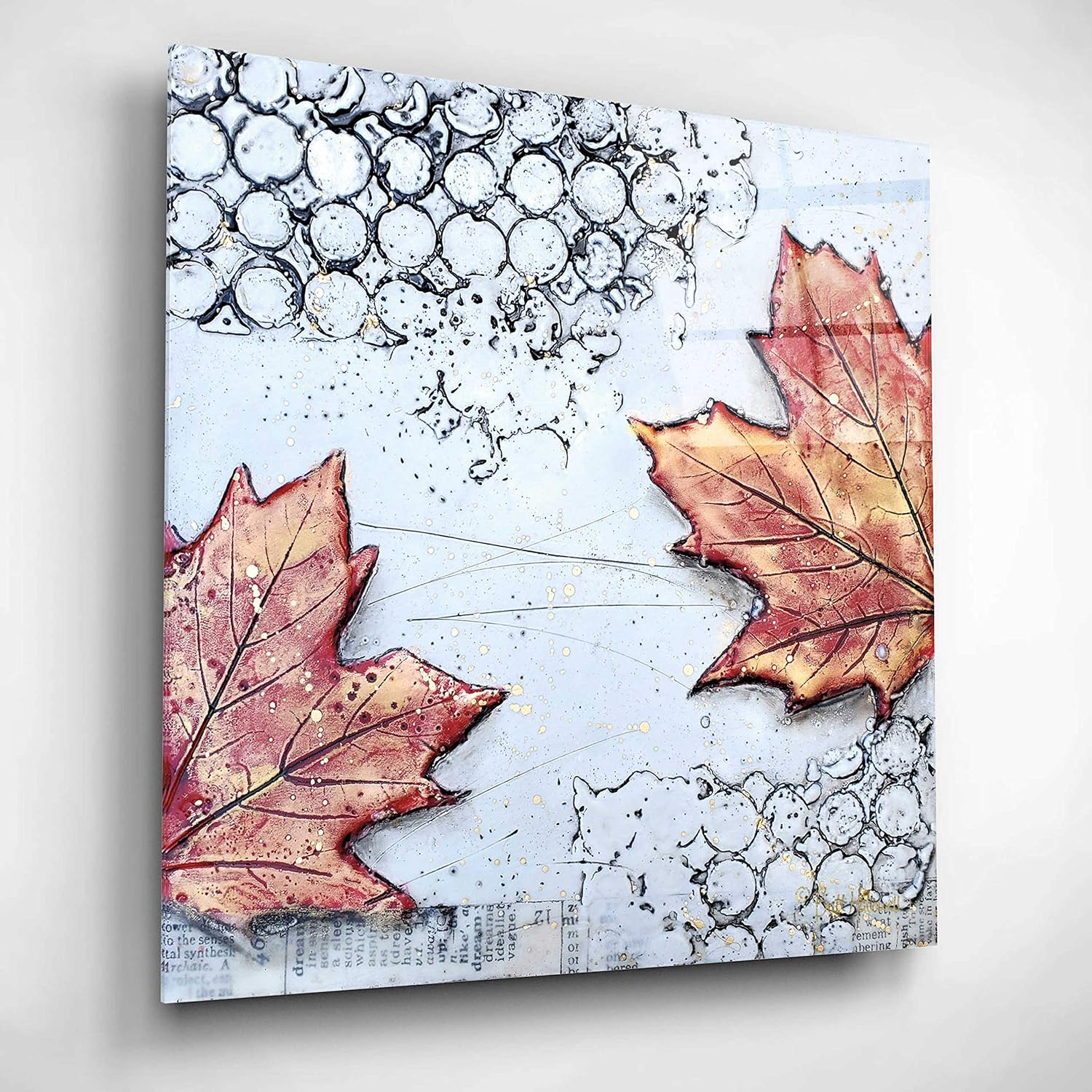 Epic Art 'Channeling Fall 3' by Britt Hallowell, Acrylic Glass Wall Art, 12"x12"