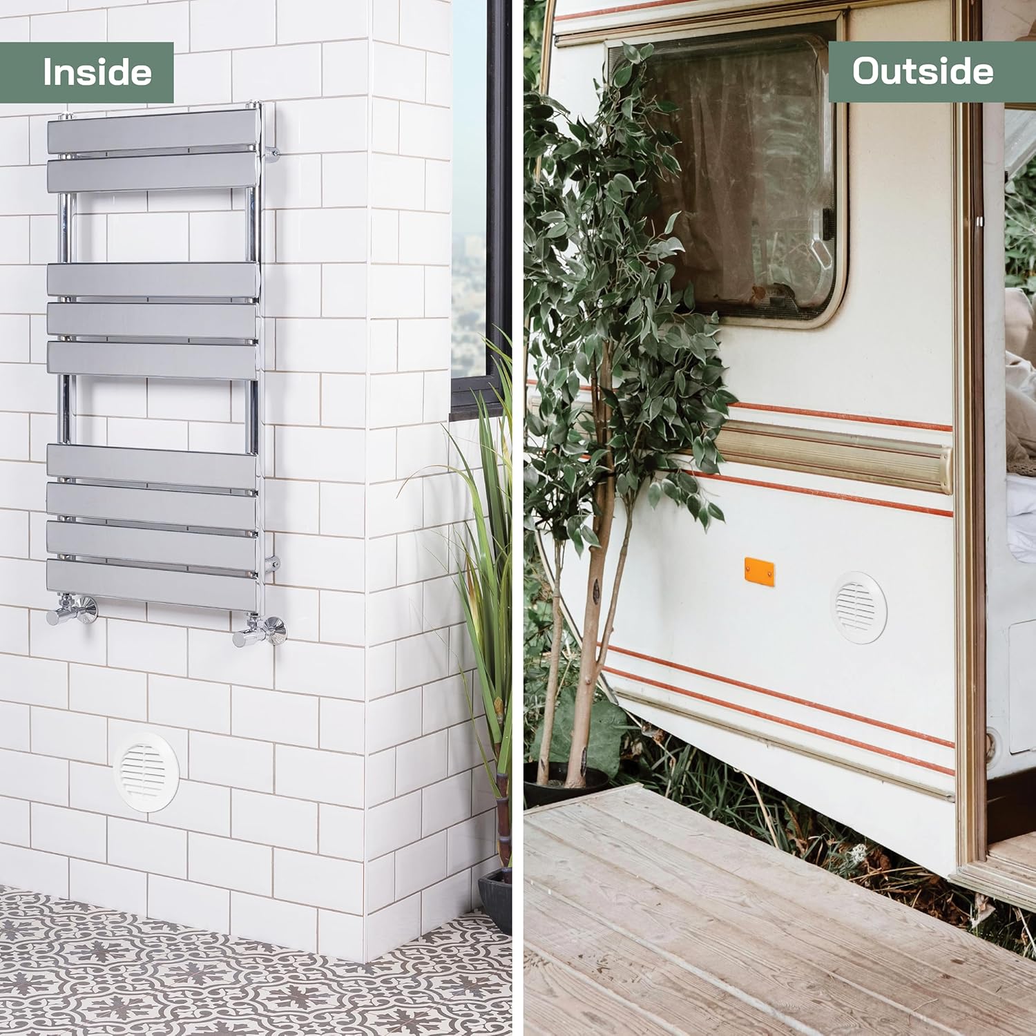 Vent Systems 2.75" Inch Pack of 5 White Grille/Duct Door Air Register - Mini Circle - Ventilation Grille - Indoor Vent Grates - Bathroom, Cabinet, Garage Through The Door Vent Cover