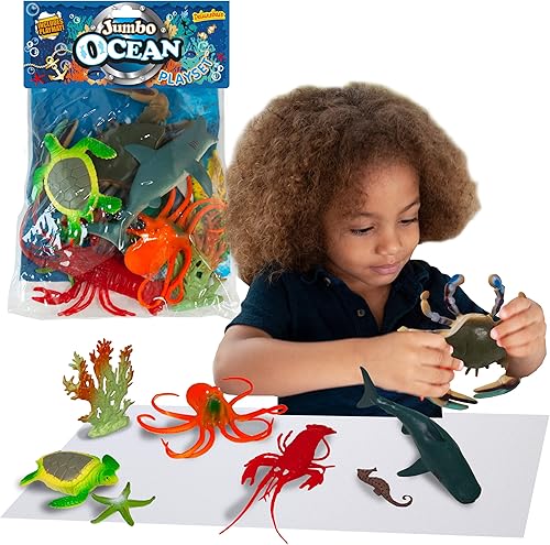 Miniatura 6 de Deluxebase Juego jumbo – Figuras espaciales de 9 piezas de esculturas de astronautas grandes que incluye transbordador espacial, cohete y