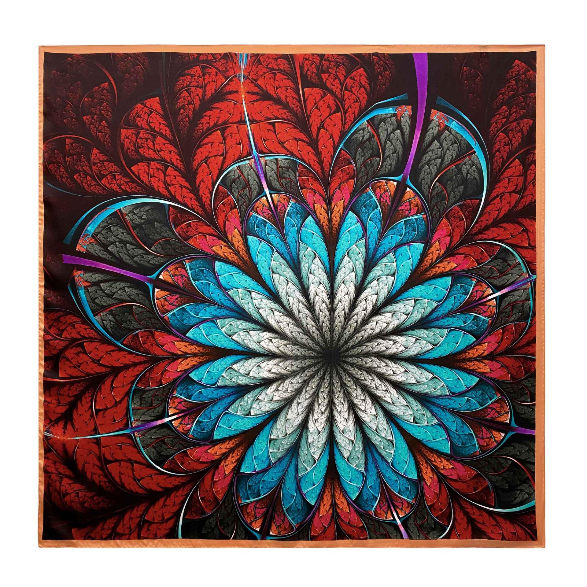 K-Elewon Large Square Scarf 43" Silk Scarf Fashion Scarves Silk Feeling Hair Wrapping Scarfs Night Sleeping Headscarf