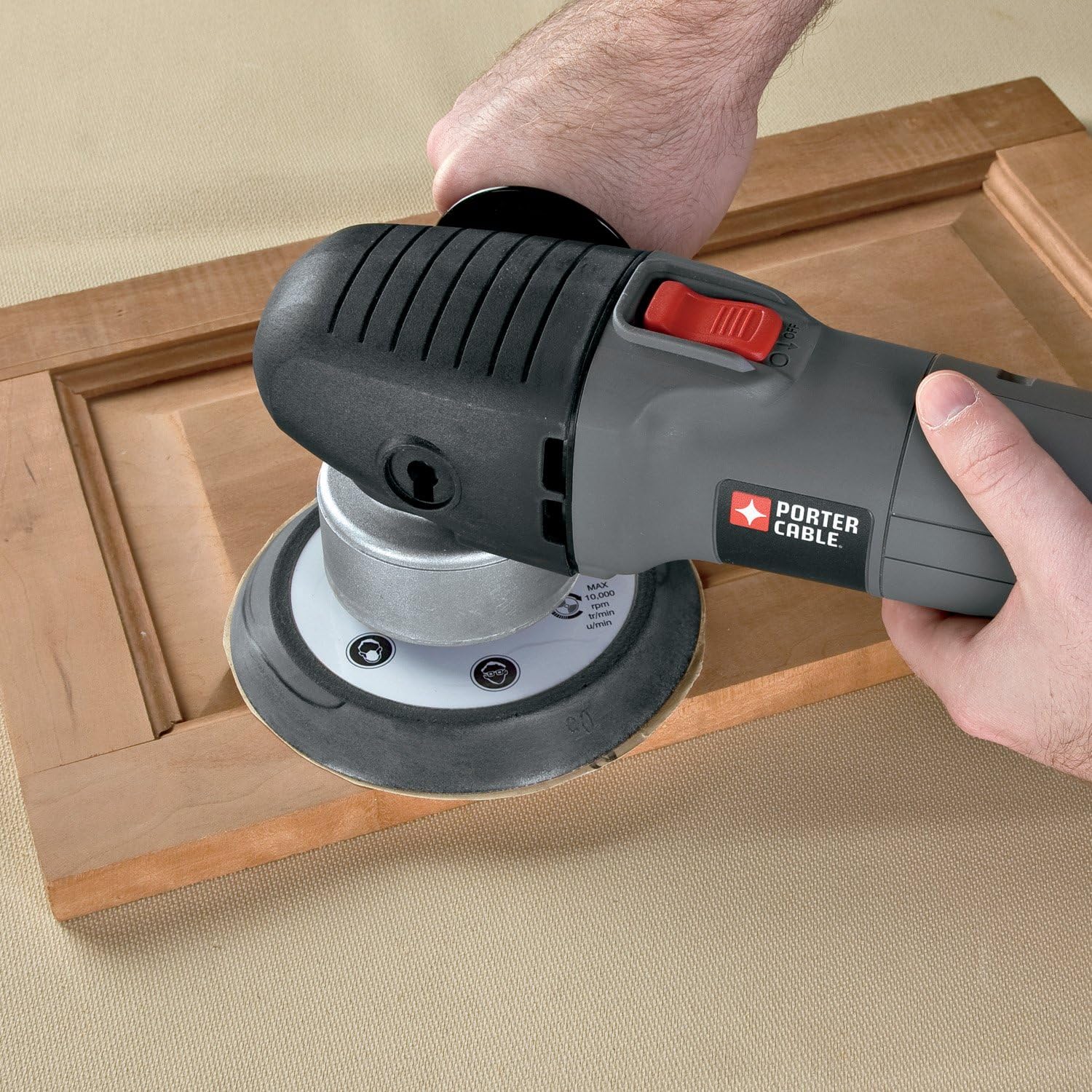 PORTER-CABLE Sander with Polishing Pad, 4.5-Amp, 6-Inch Polisher, 2,500-6,800 OPM, Corded (7346SP)