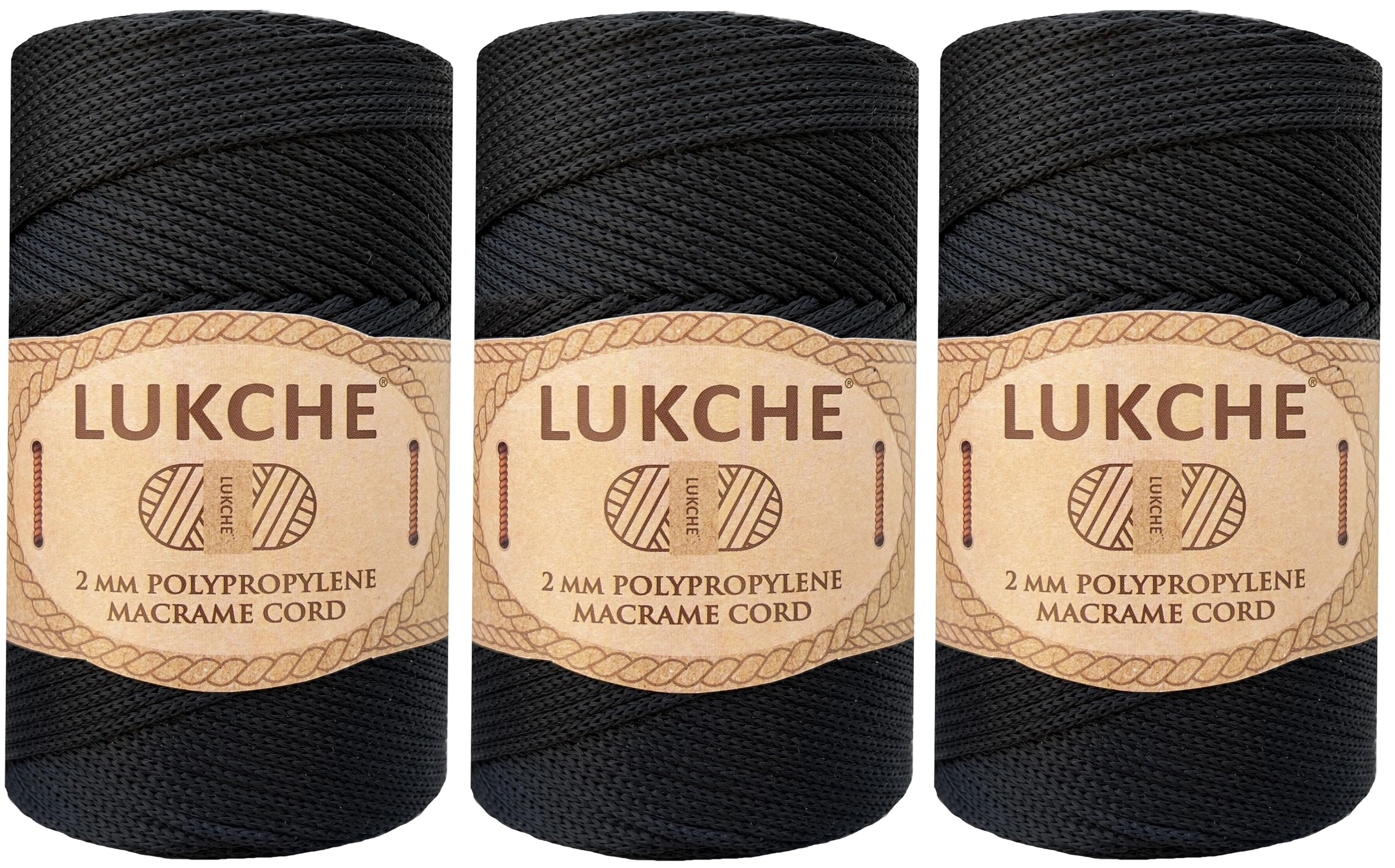 Polyester Macrame Cord 2mm x 251 Yards, 100% Polypropylene Premium Macrame Rope, Colorful Yarn Crochet Macrame Bag Craft for Wall Hangers, Bags,