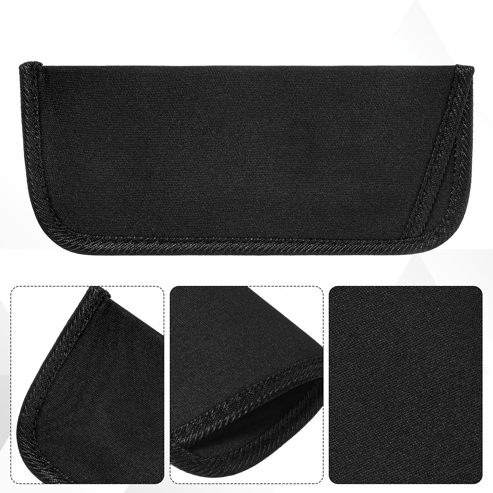 4 sztuki miękkiego etui na okulary, Slip In Eyeglasses Cases, etui na okulary przeciwsłoneczne, etui na okulary, czarny organizer na okulary, etui na okulary do czytania, materiałowy woreczek na