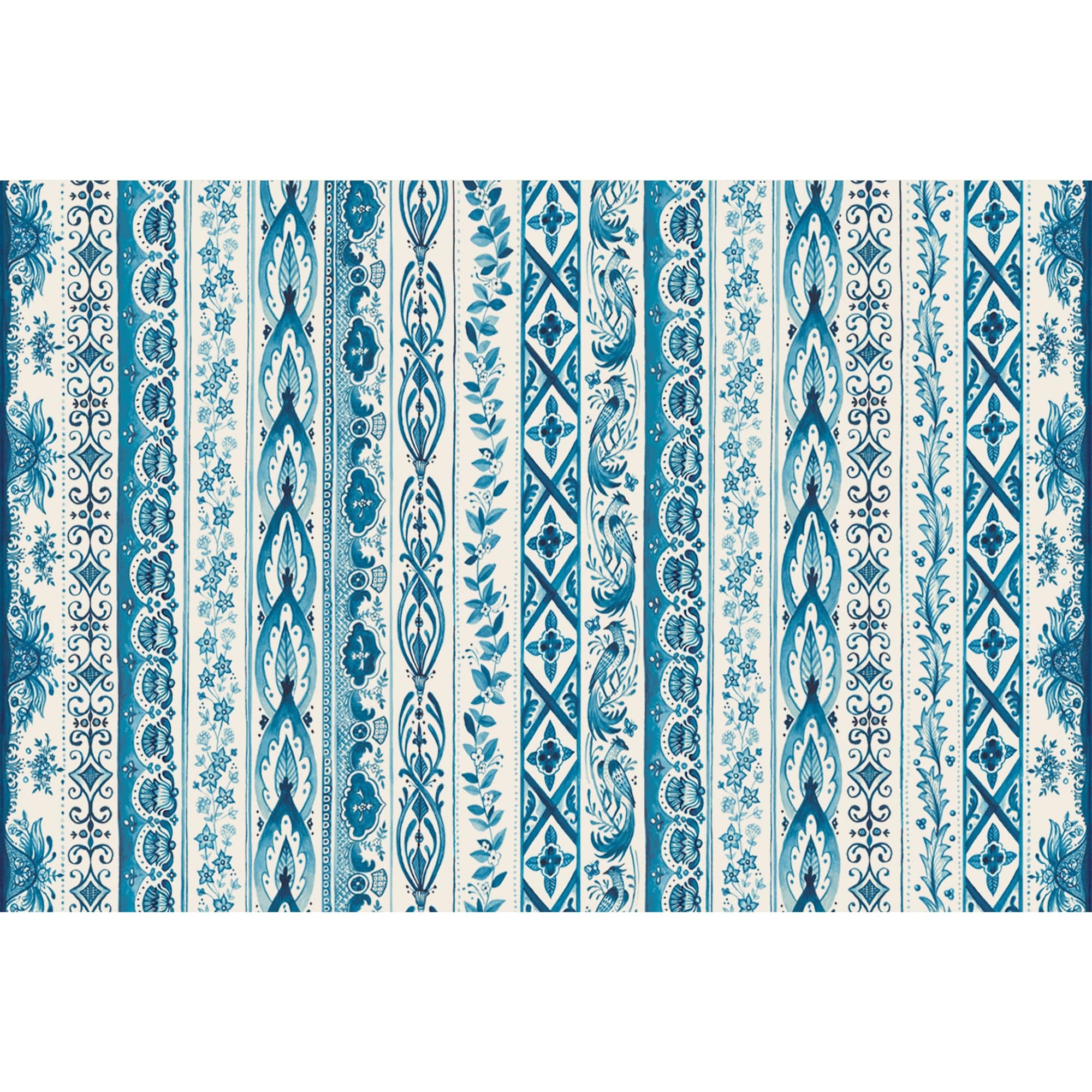 Manteles individuales de porcelana índigo para mesa de comedor, manteles individuales cuadrados desechables azules para fiestas, 24 hojas por bloc, fabricados en Estados Unidos