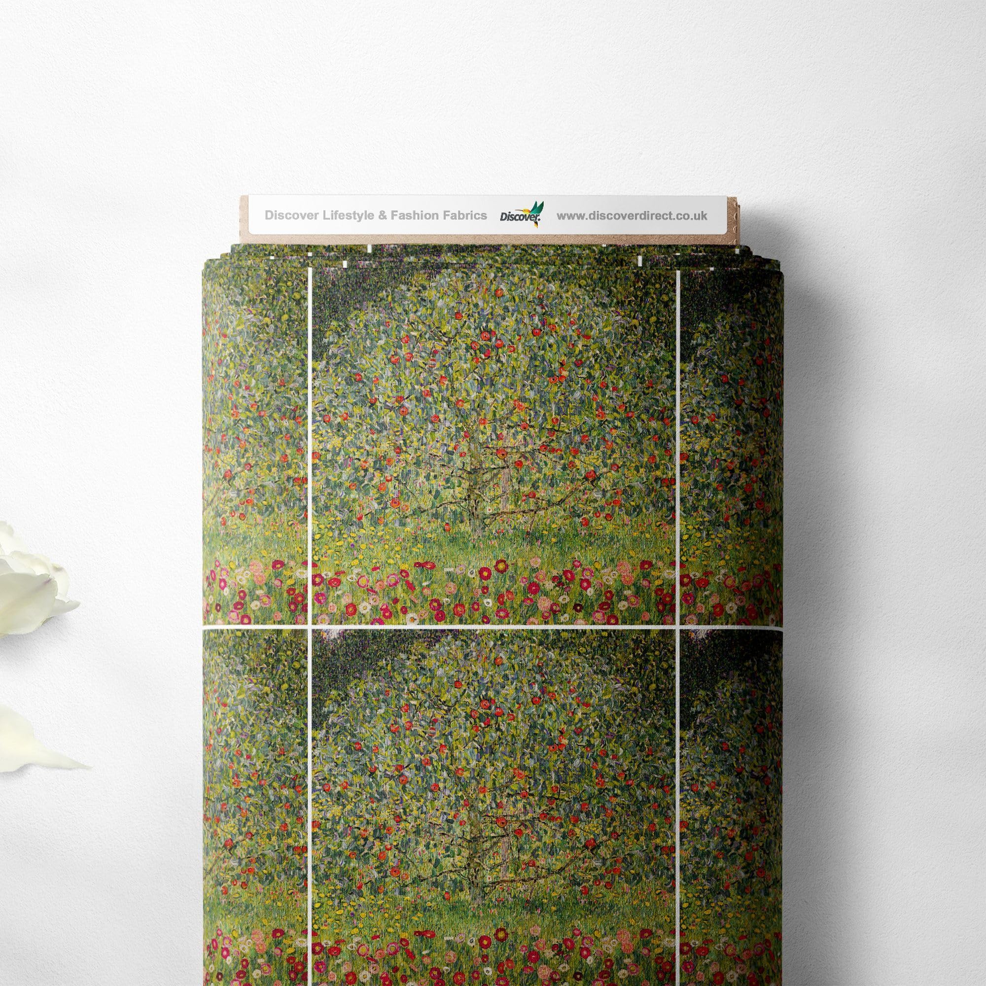 100% Cotton Cushion Panels Gustav Klimt Symbolist Painters Printed Design Quilting Craft Dress Quality Sewing Fabric Material (3 Panels, Apple Tree)