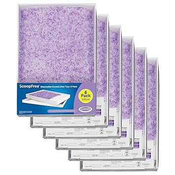 Petsafe Scoop Free Crystal Litter Trays (6 Pack), Lavender