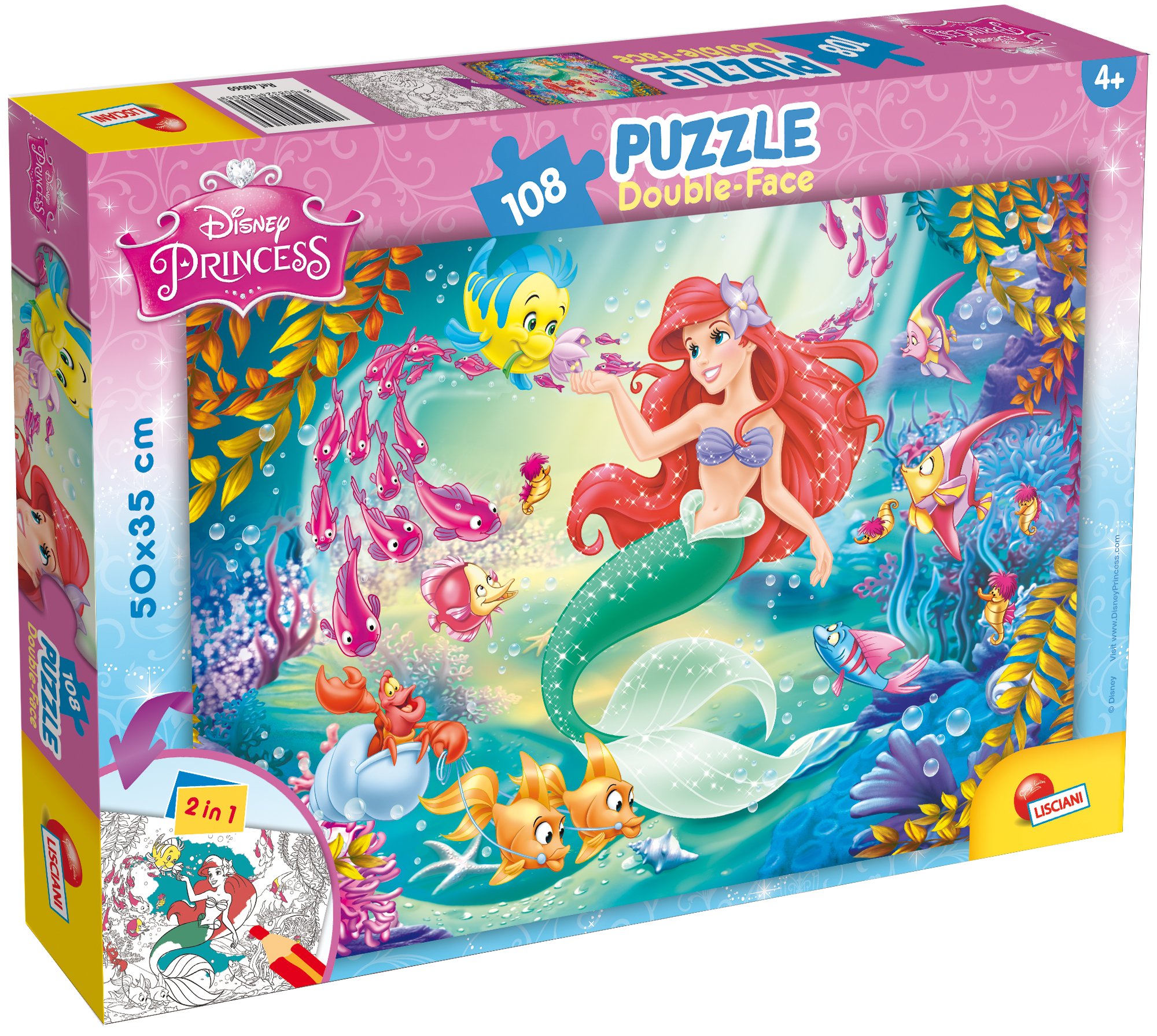 Disney 48069 Puzzle DF Plus Little Mermaid, Size-50 x 35 cm. with