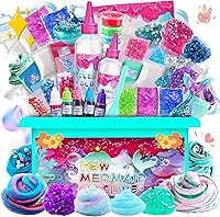 Mermaid Slime Kit for Girls, Mini Dreamy Slime Making Kit for Kids 6-12, Party Favors for Childrens