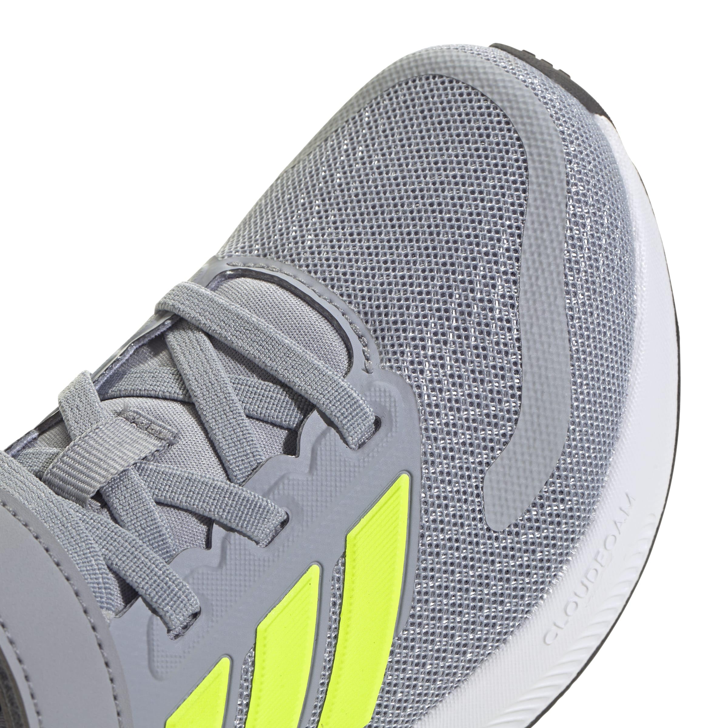 adidas Unisex niños RUNFALCON 5 Shoes Kids, halo Silver/Lucid Lemon/Team Royal Blue, 29 EU