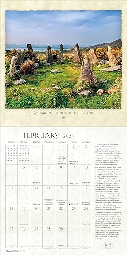 Miniatura 4 de Sacred Celtic Sites 2024 Wall Calendar And Other Places of Power in Britain and Ireland 12" x 24" Open Amber Lotus Publishing