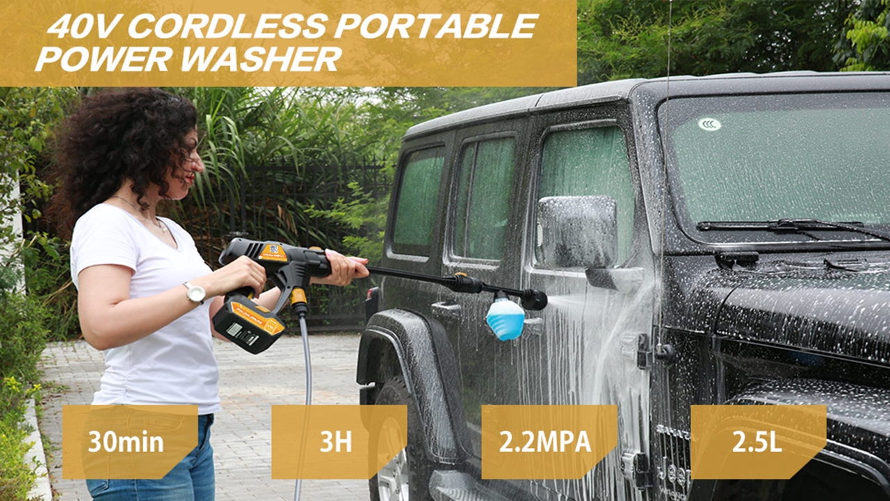 Watch BERGWERK Pressure Washer 40V Cordless Portable Power Cleaner
