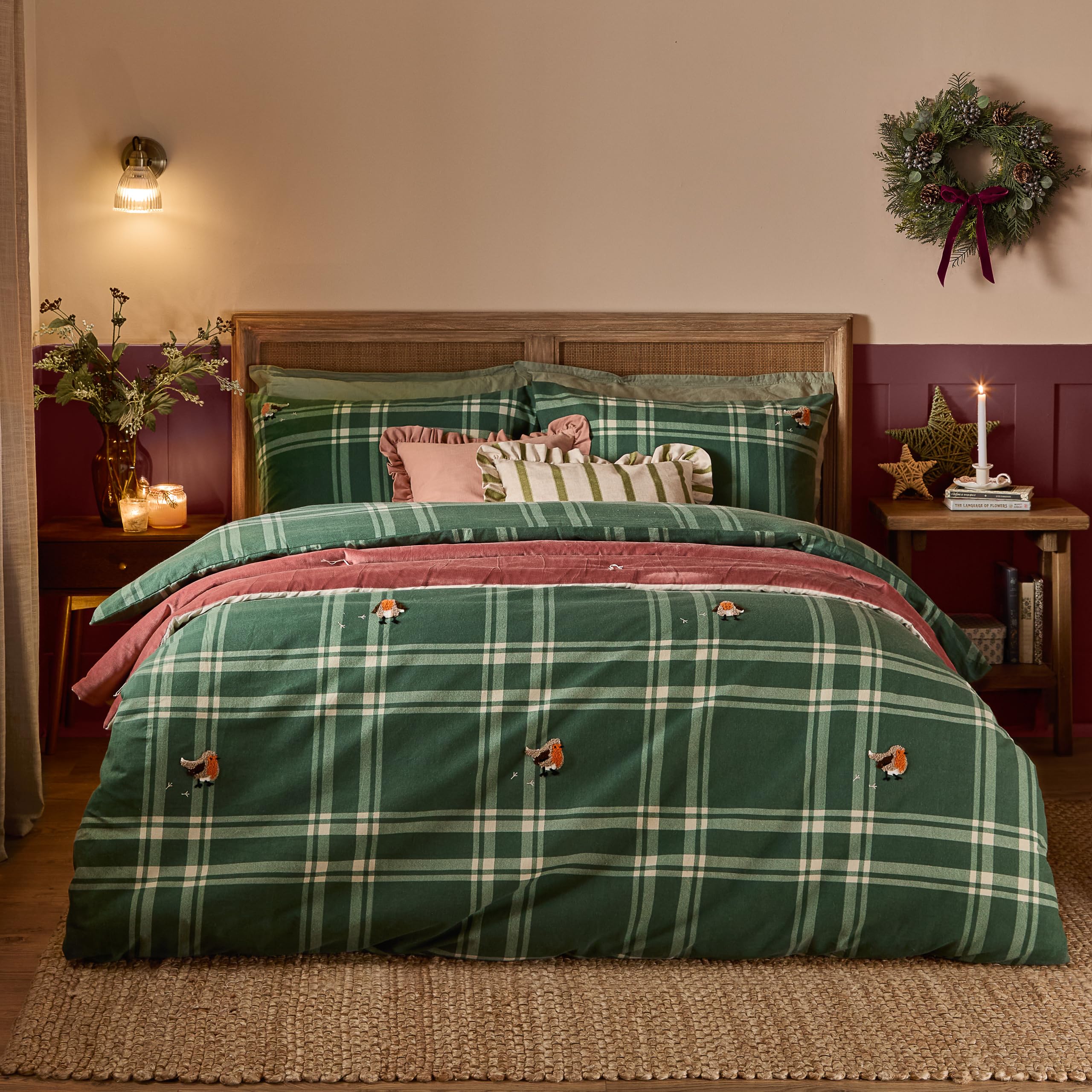 furn. Wylder Ramble Robin Duvet Cover Set (Green - Single) โ image 1