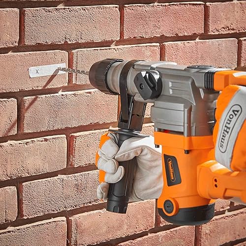 Miniatura 7 de VonHaus SDS-Plus - Taladro de martillo giratorio resistente de 1-316 pulgadas, 10 amperios, control de vibración, 3 funciones, con kit de demolición