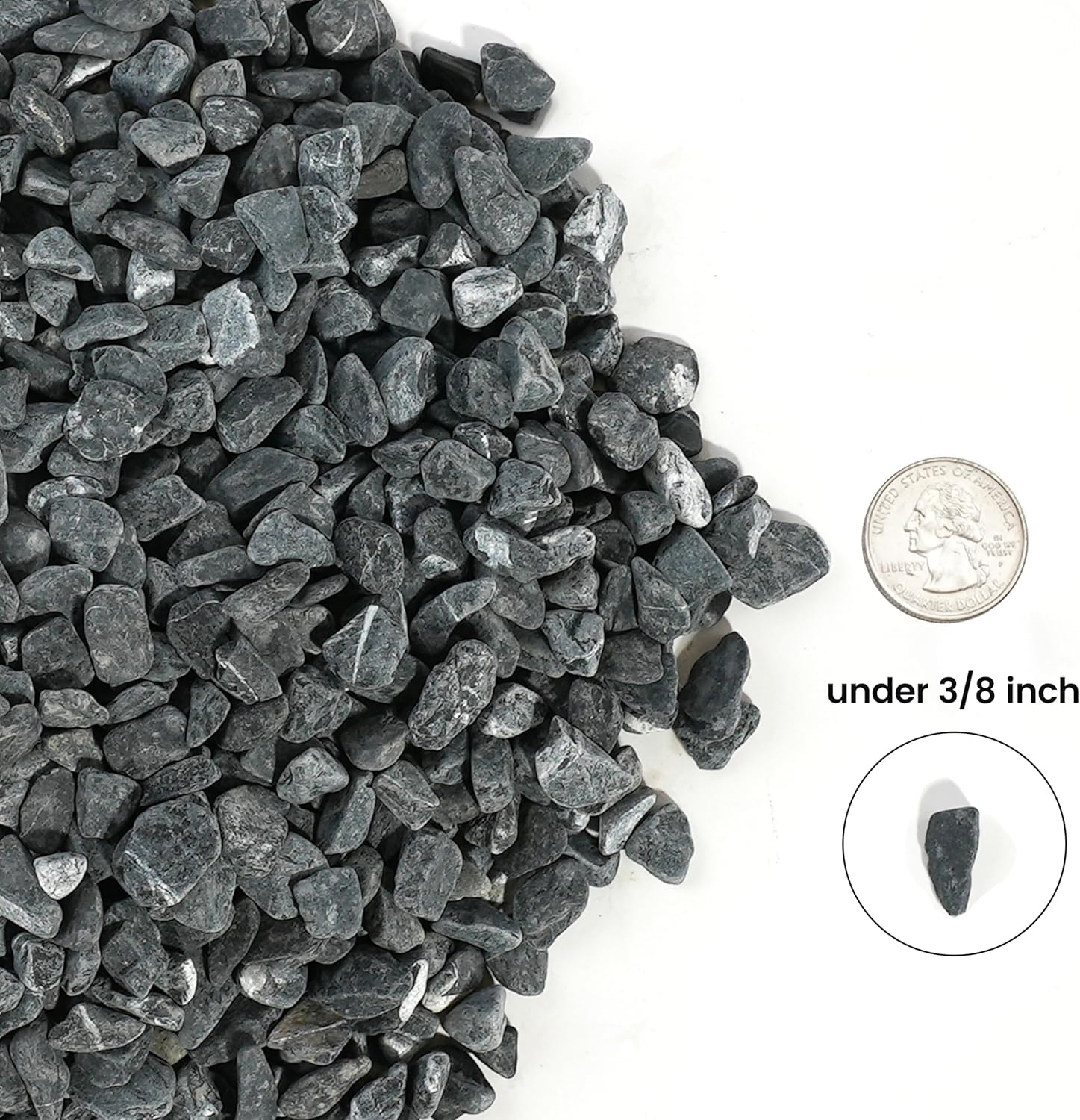 CONSDAN 120 LBS(10 × 12 LBS Bags) Natural Gravel for Fish Tank, StoneCreek Betta Fish Aquarium Gravel, Vase Filler, River Rocks, Fish Tank Decorations, Perfect for Aquarium Decor, Indoor Plant, Black