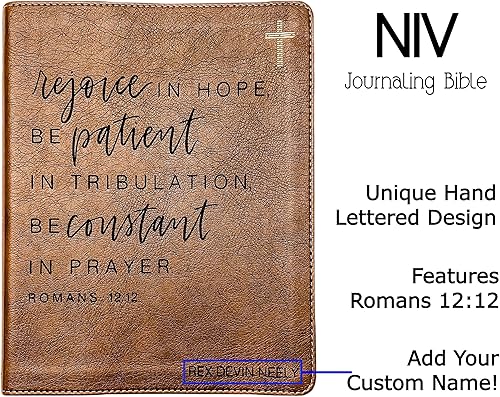 Miniatura 5 de NIV Biblia de diario | Personalizado con nombre | El diseño personalizado está ilustrado a mano y grabado con láser | Regalo para cumpleaños,