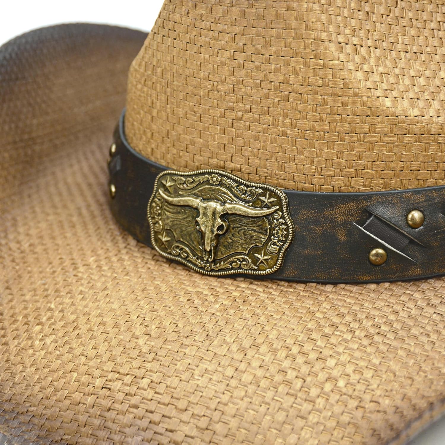 FLUFFY SENSE. Straw Cowboy Hat for Women and Men – Western Sun Hat for Country Concert, Rodeo and Cowgirl Outfits - Image 8