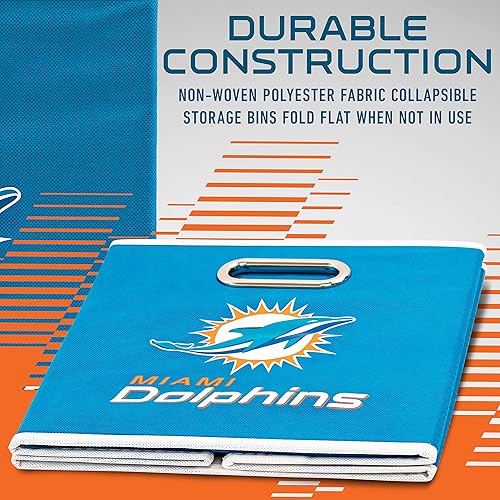 Miniatura 166 de Cubo de almacenamiento Franklin Sports, de tela, del equipo de la NFL, apto para adaptarse a contenedores de almacenamiento (11 x 10.5 x 10.5), San