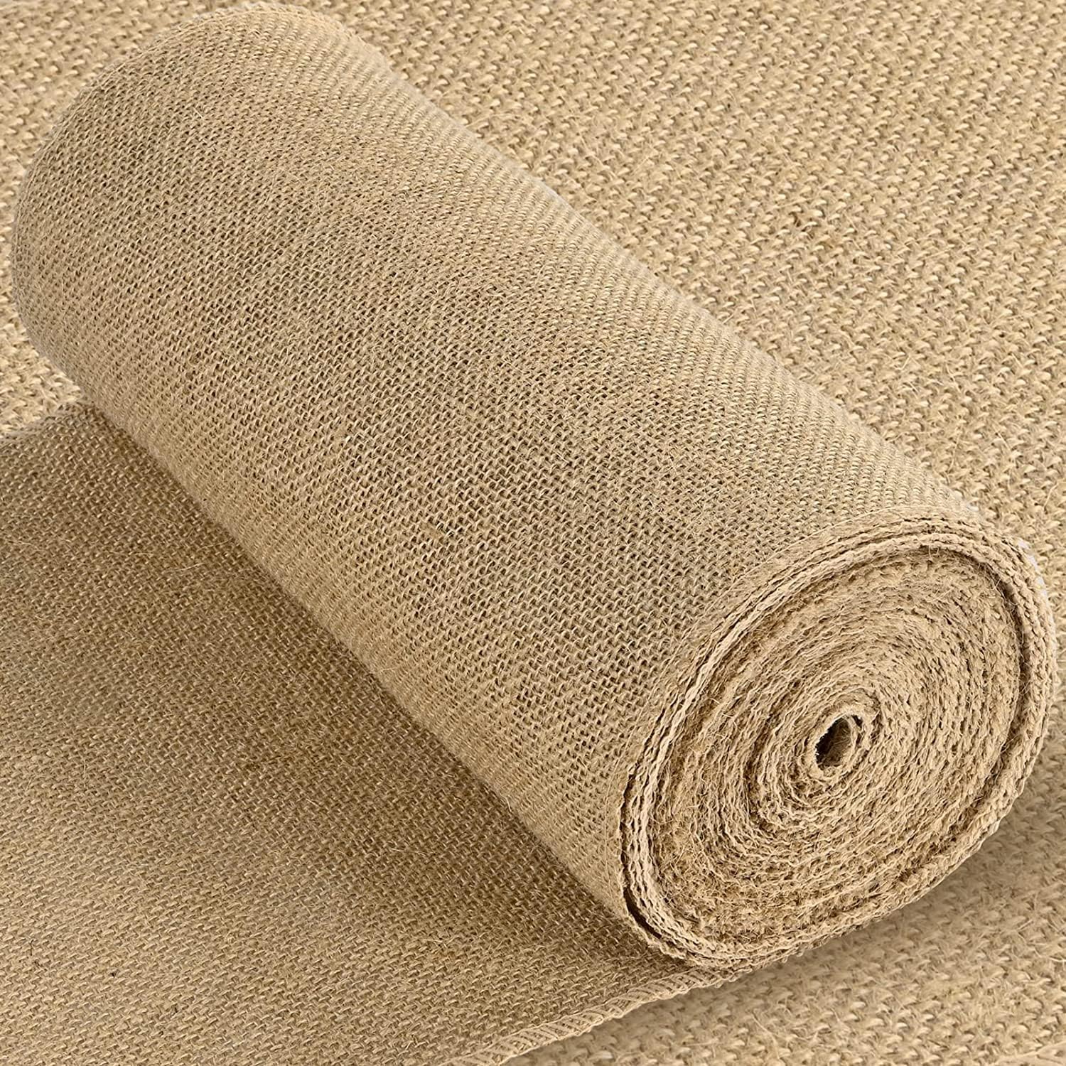 Chemin de table toile de jute nature Artifetes 25m rouleau de qualite pour table de reception
