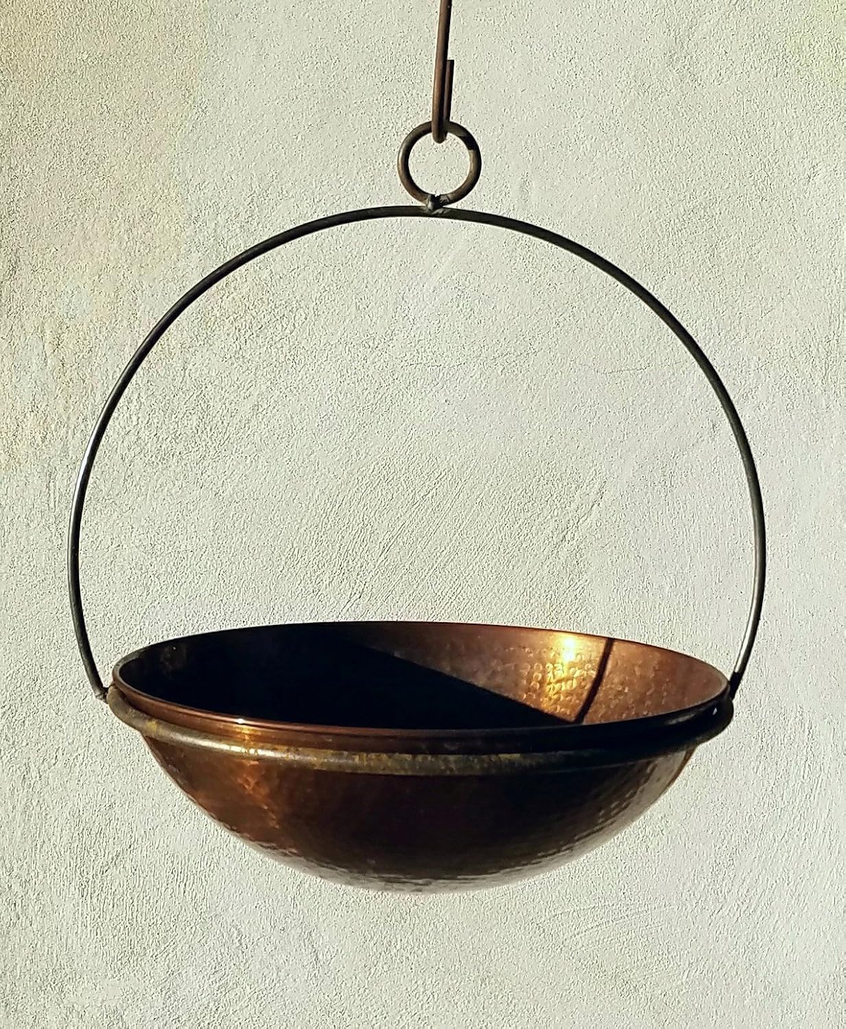 Passage CH14-WOK-14-DHDC Hanging Planter, Hammered Copper : Patio, Lawn & Garden