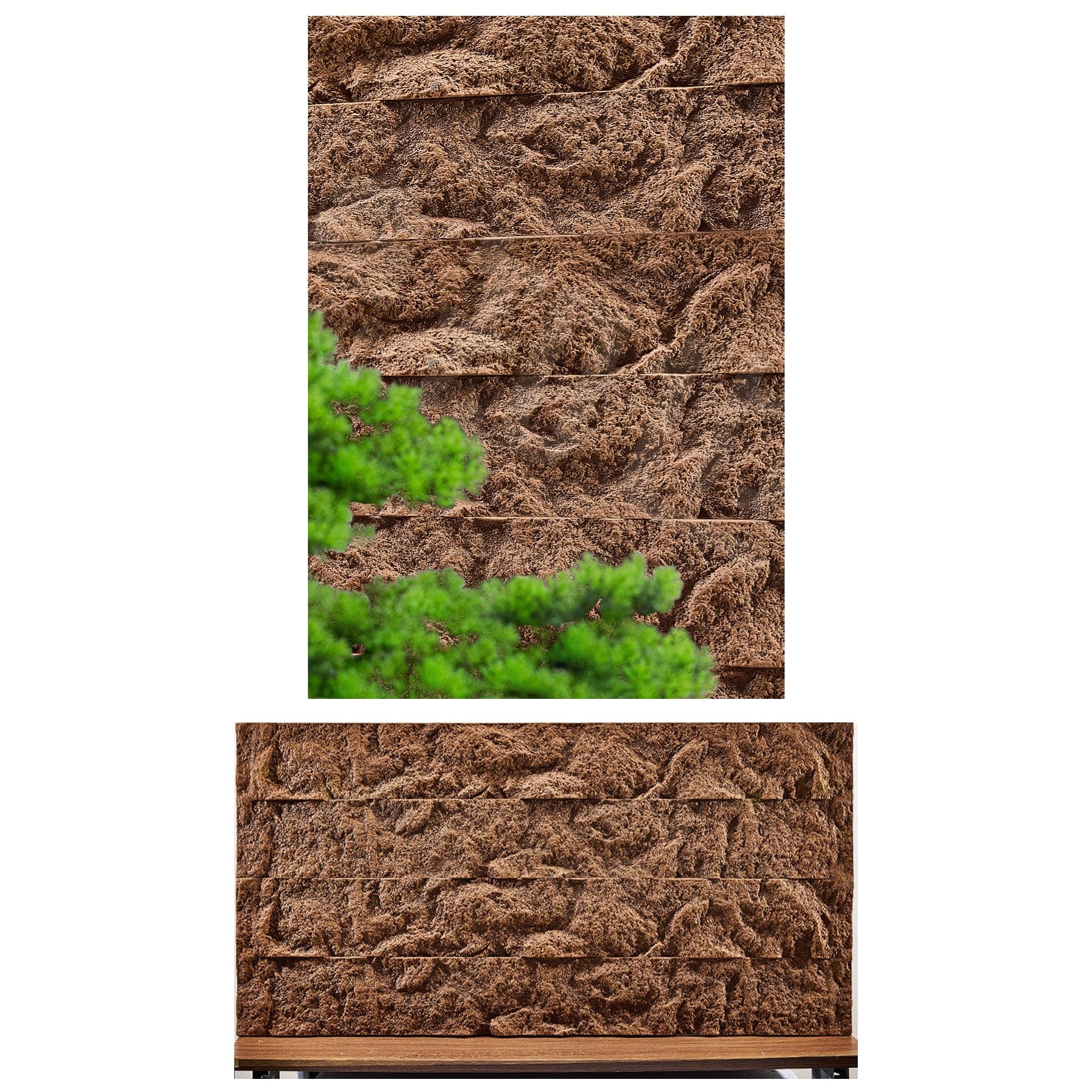 Paneles de pared 3D, aspecto de piedra sintética, revestimiento de madera de PU impermeable for decoración de paredes interiores y exteriores, 47,2 x 24 pulgadas(Size5)
