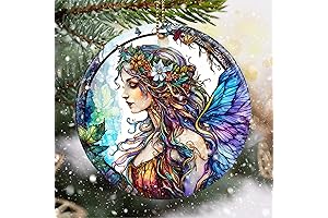 Fairy Christmas Ornaments Touber Stained Ceramic