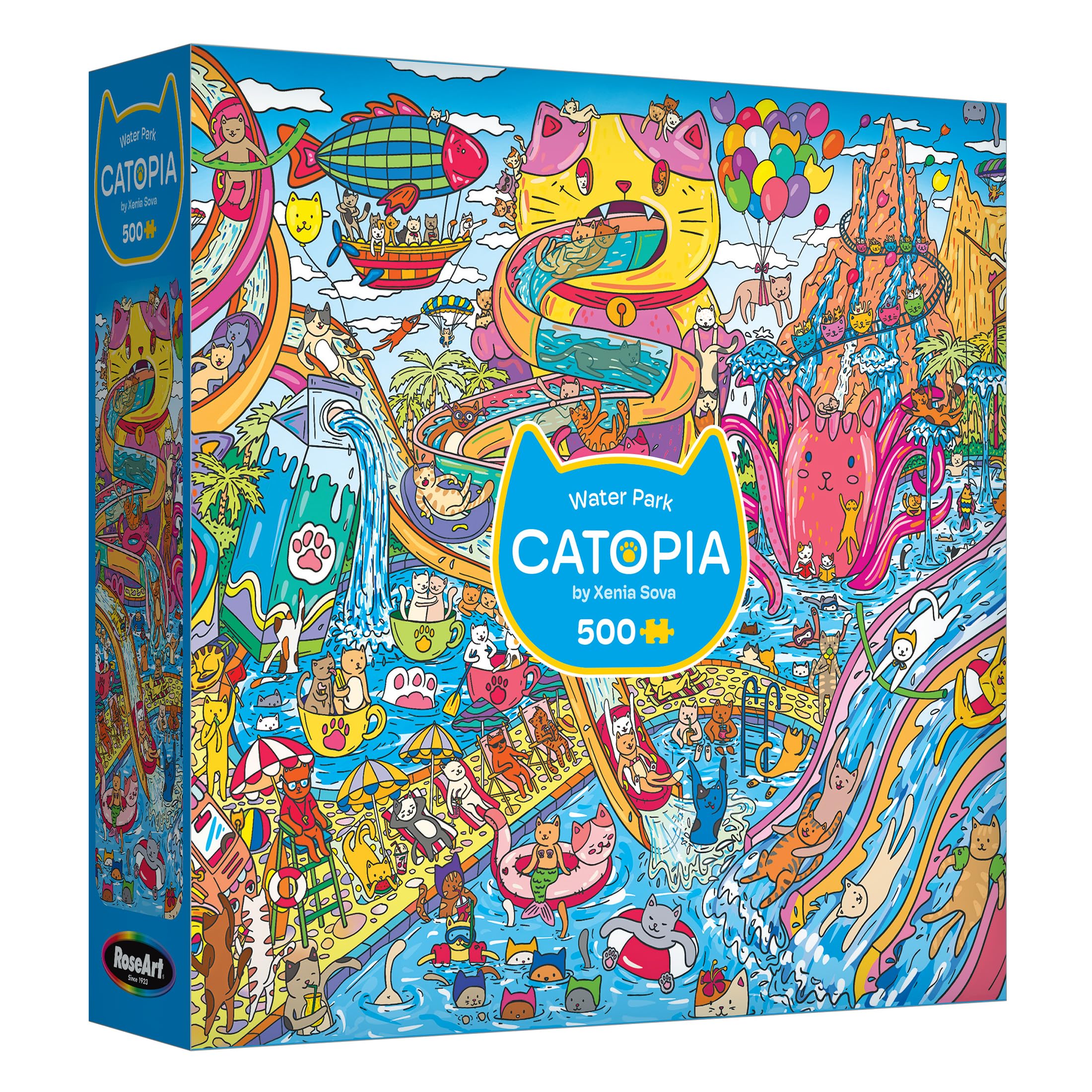 RoseArt - Catopia - Water Park - 500 Piece Jigsaw Puzzle for Adults