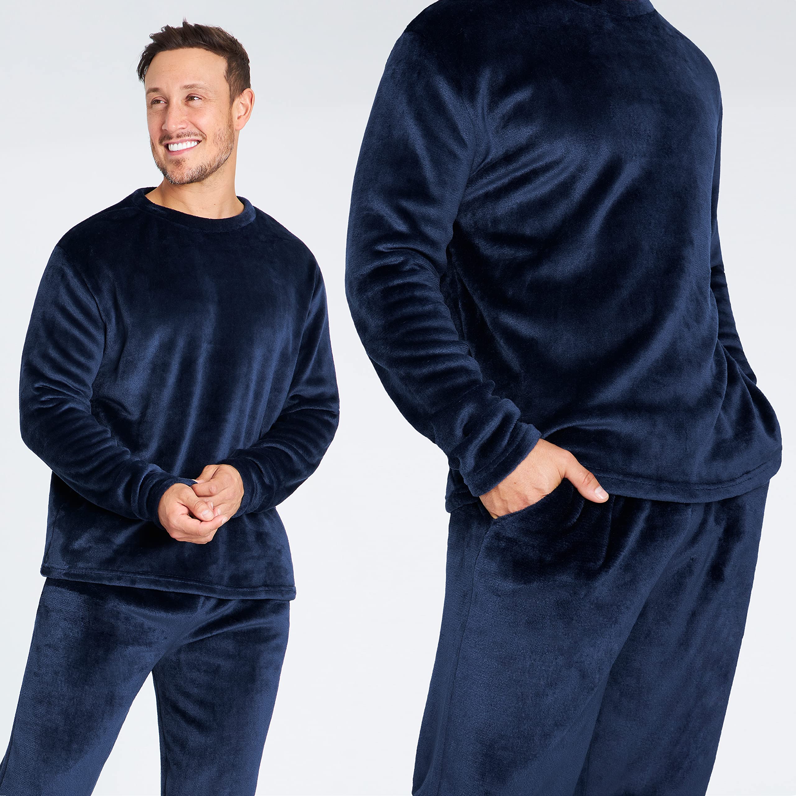 CityComfort Pigiama Uomo Set, 2 Pz Set Pile Abbigliamento da Casa - Regalo Uomo