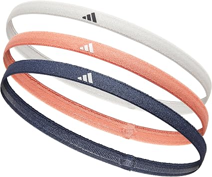 adidas Hairband Set - 3 Thin - Multiple Colors