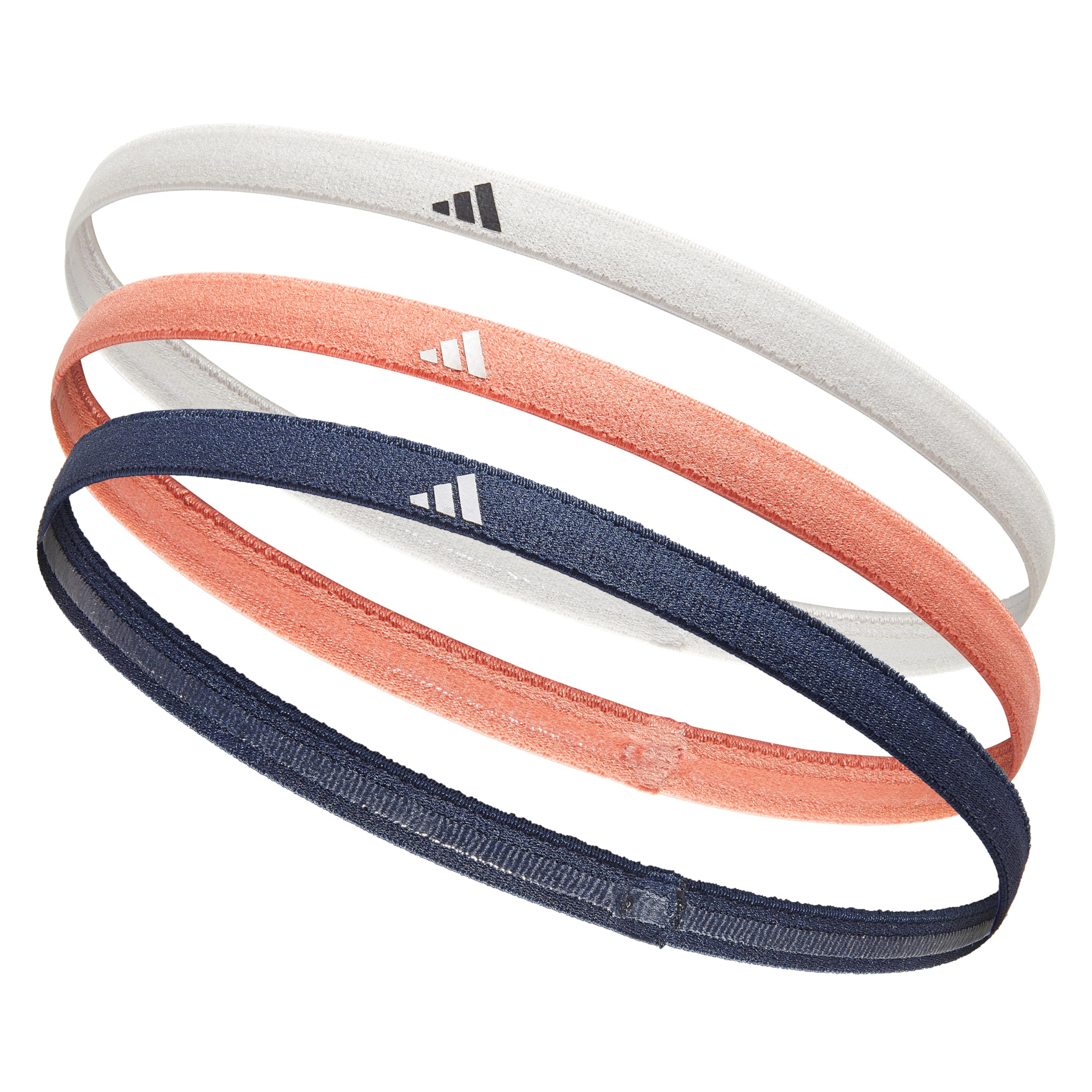 adidas Hairbands - Grey, Coral Fusion, Shadow Navy