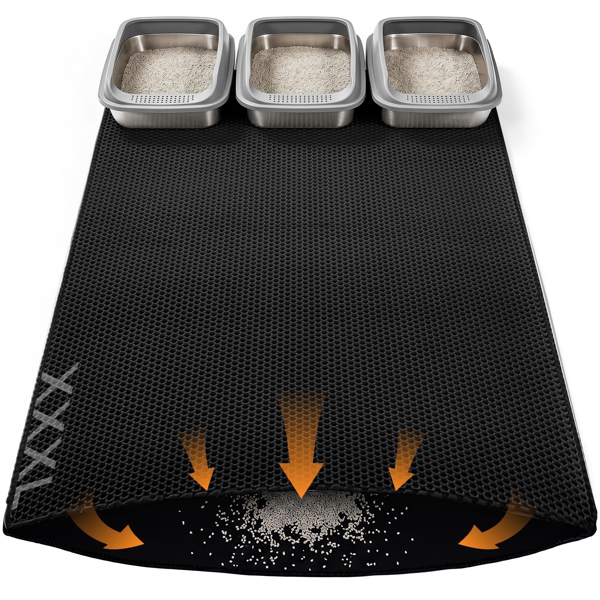 Cat Litter Mat 47"x33" Urine-Proof XL Litter Mat for Litter Box Mat