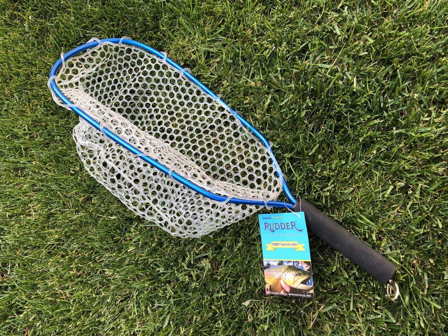 Rudder Fly Fishing Landing Net Mesh Trout Catch and Release Net Light Weight