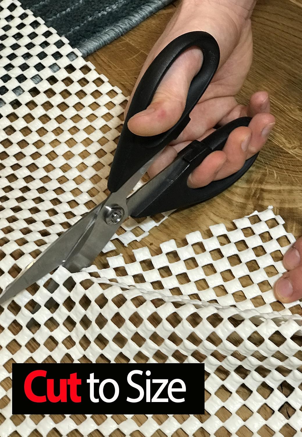 iPrimio Non Slip Area Rug Corner Gripper Pad 5x6 for Bathroom, Indoor, Kitchen and Outdoor Area - Extra Grip for Hard Surface Floors - Carpet Gripper for Hardwood or Tile Floors - Rug Slip Stopper