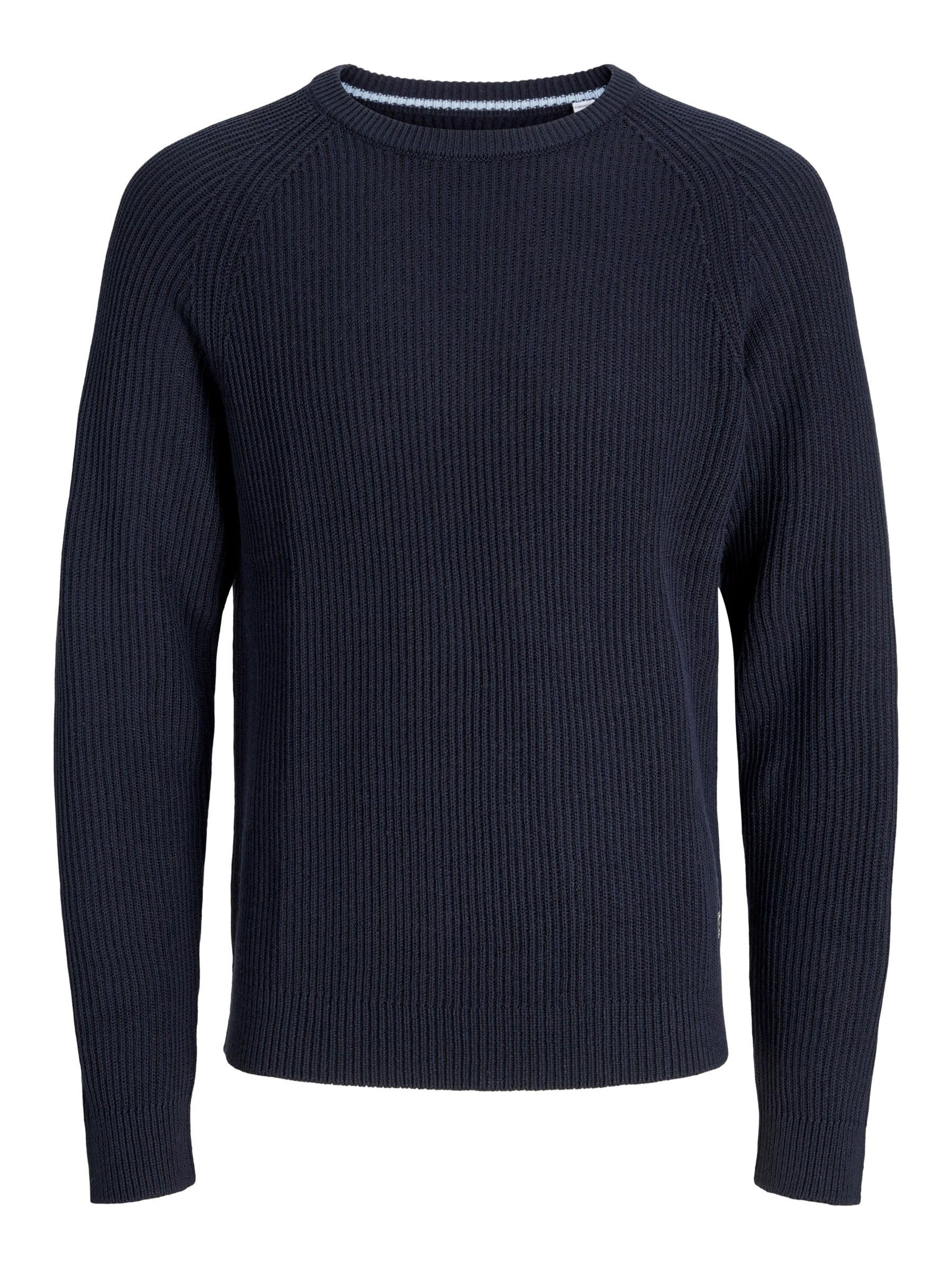 JACK & JONES Jjpannel Knit Crew Neck Aw25, Sky Captain, M
