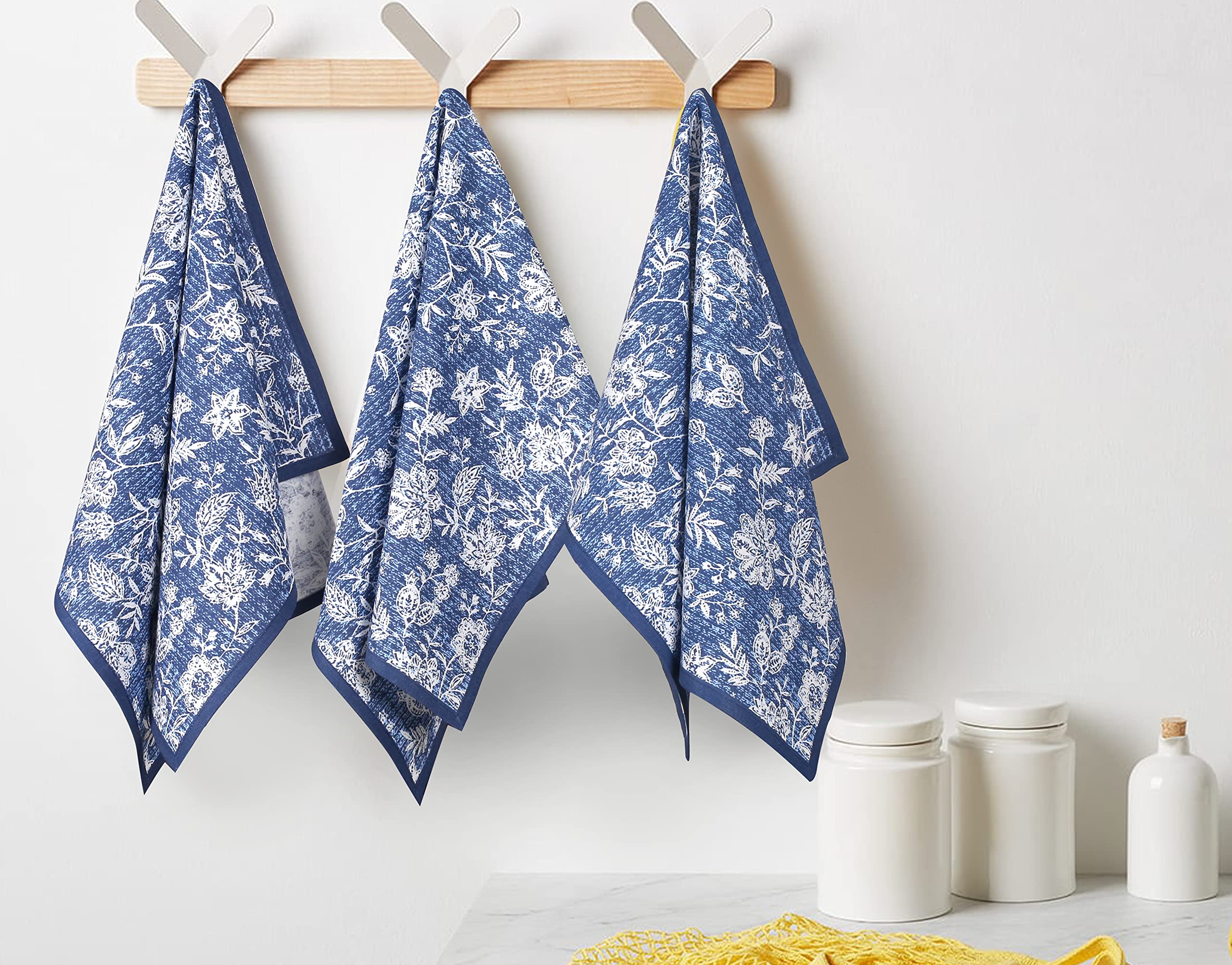 Lot De 6 Torchons De Cuisine 100 % Coton Naturel, Multi-usages