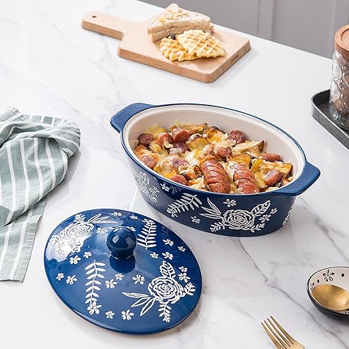 Miniatura 2 de Wisenvoy Plato de cazuela con tapa Cazuela Platos Para Horno Horno Platos Para Horno Plato De Horno De Cerámica