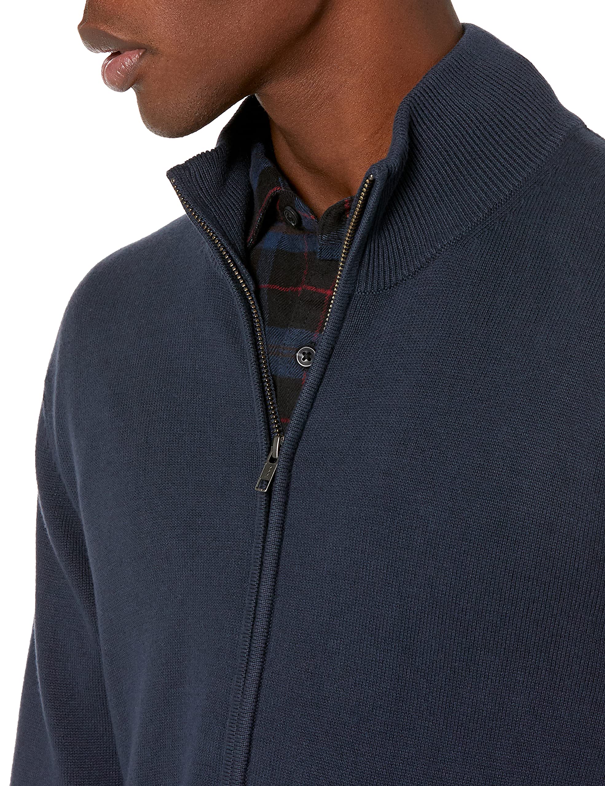 Amazon Essentials Hombre Jersey de Algodón con Cremallera Completa
