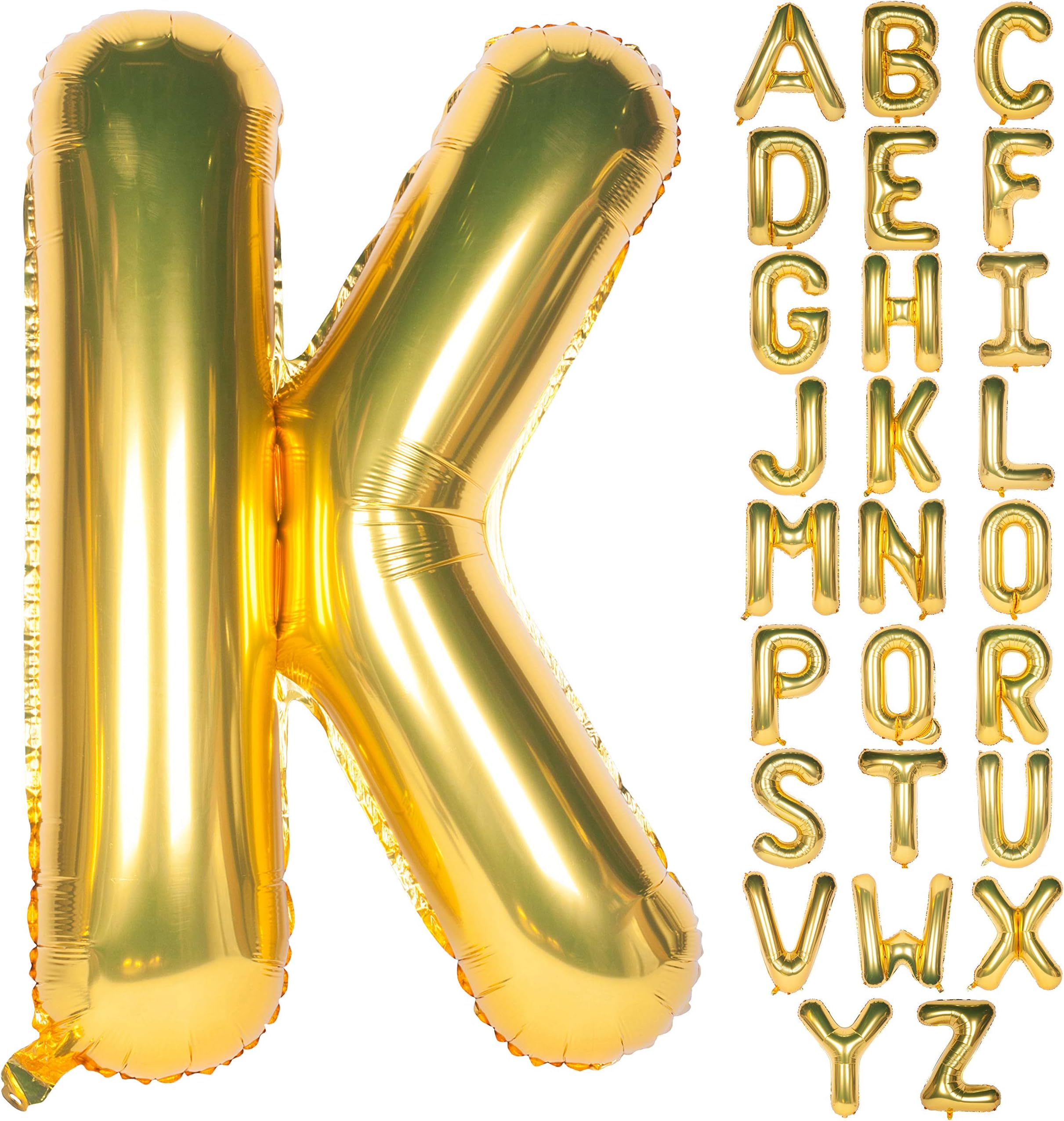 Letter Balloons 40 Inch Giant Jumbo Helium Foil Mylar for Party Decorations Gold K