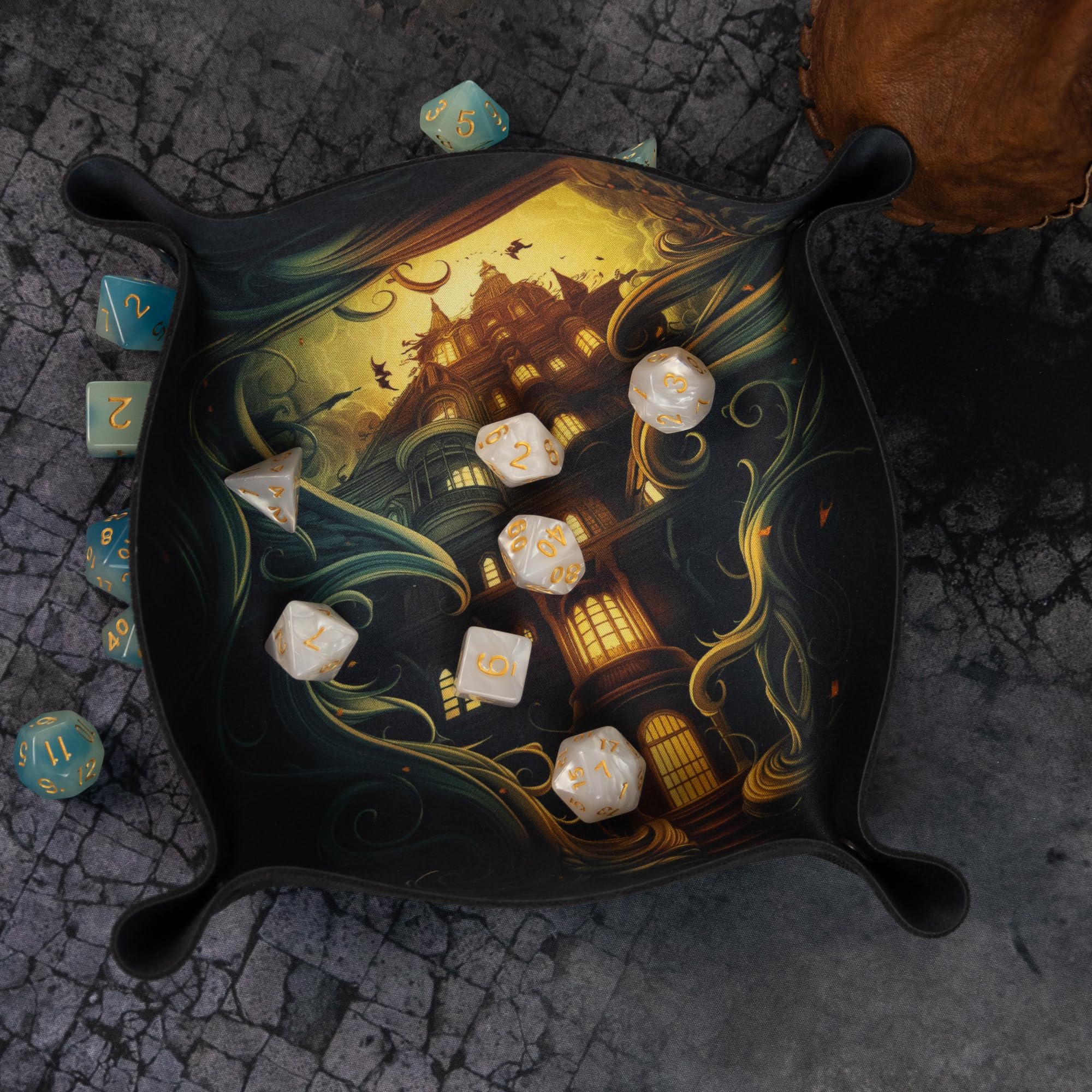 Würfeltablett Cowboy-Cthulhu - 22x22 Cm Gummi Tablett Für RPG & Brettspiele