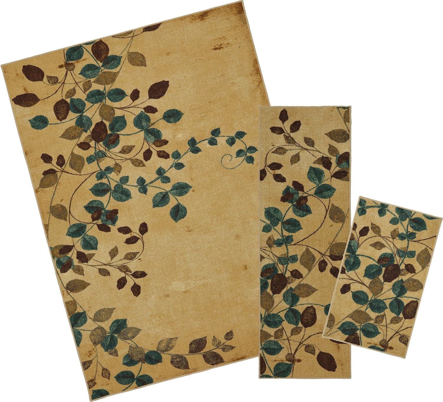 Amazon.com: Mohawk Home Plum Vine Botanical Accent Area Rug Set, 1'6