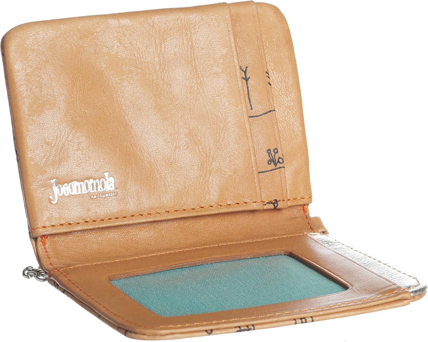 [hokomomora] jocomomola [komerokaru] 2 Fold Pass Case - brown -
