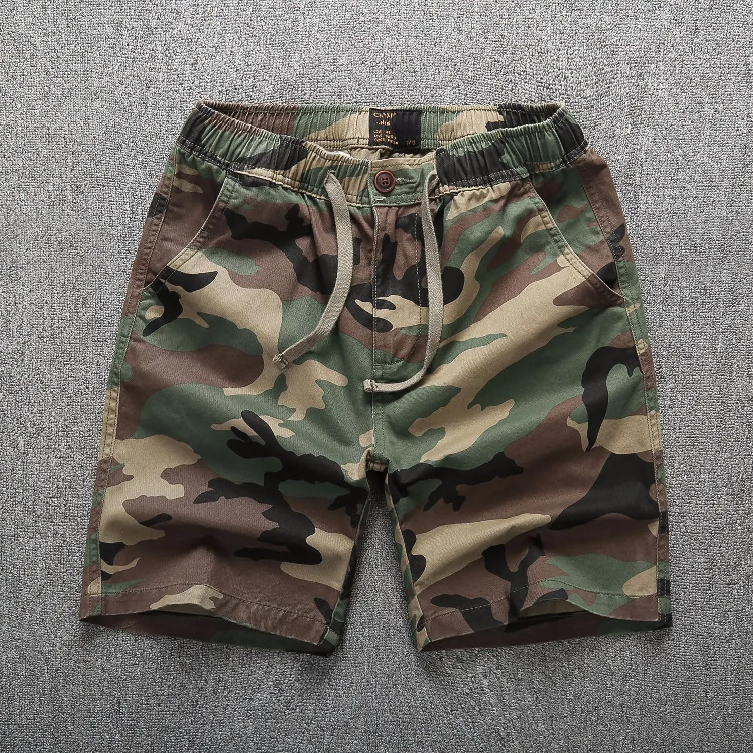 Men Summer Straight Overalls Shorts Sports Casual Five Point Pants Multi Pocket Lightweight Cargo Short Pants