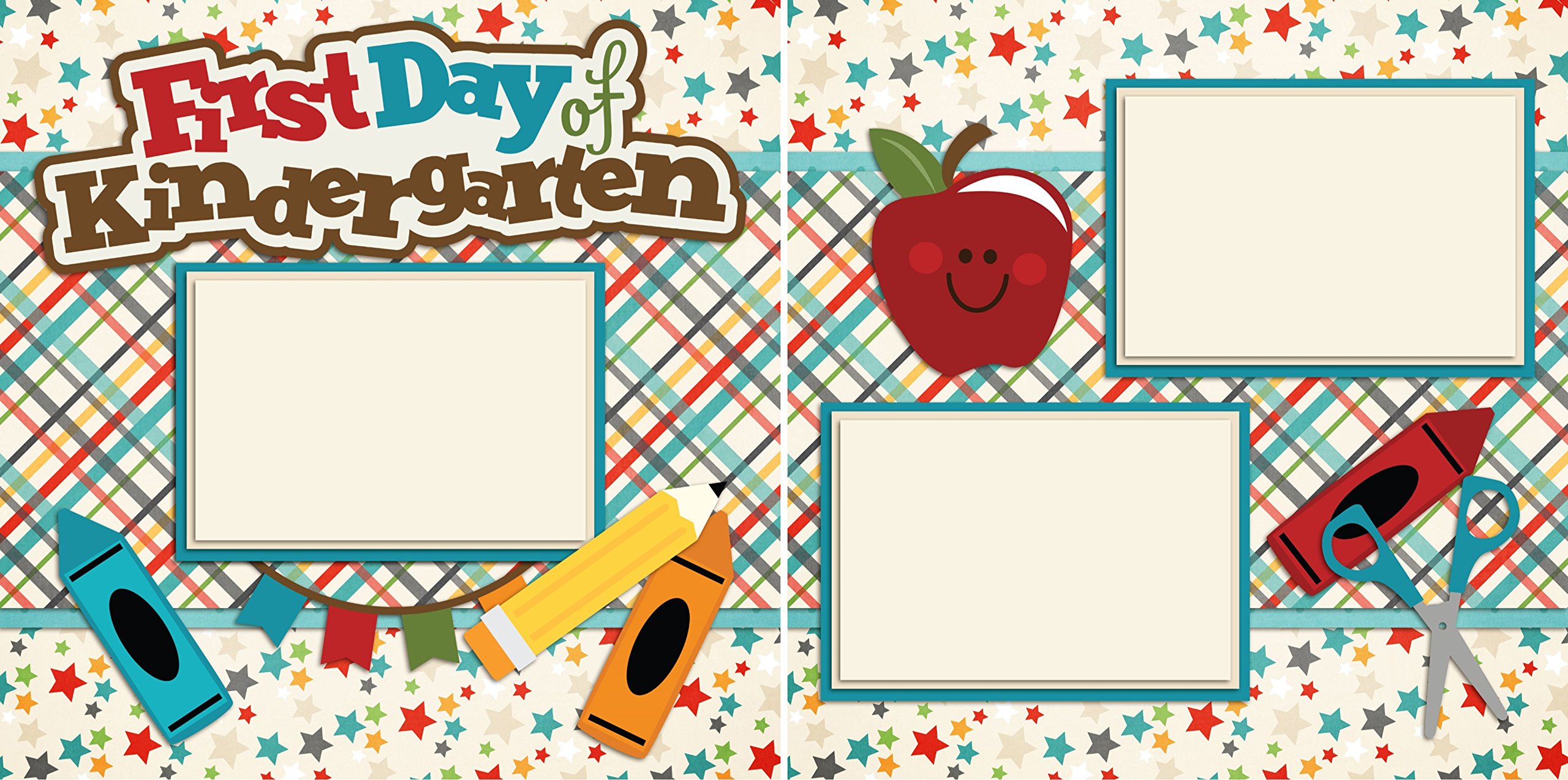 Pierwszy dzień szkoły PREK - 5. zestaw do scrapbookingu - 8 układów podwójnych stron