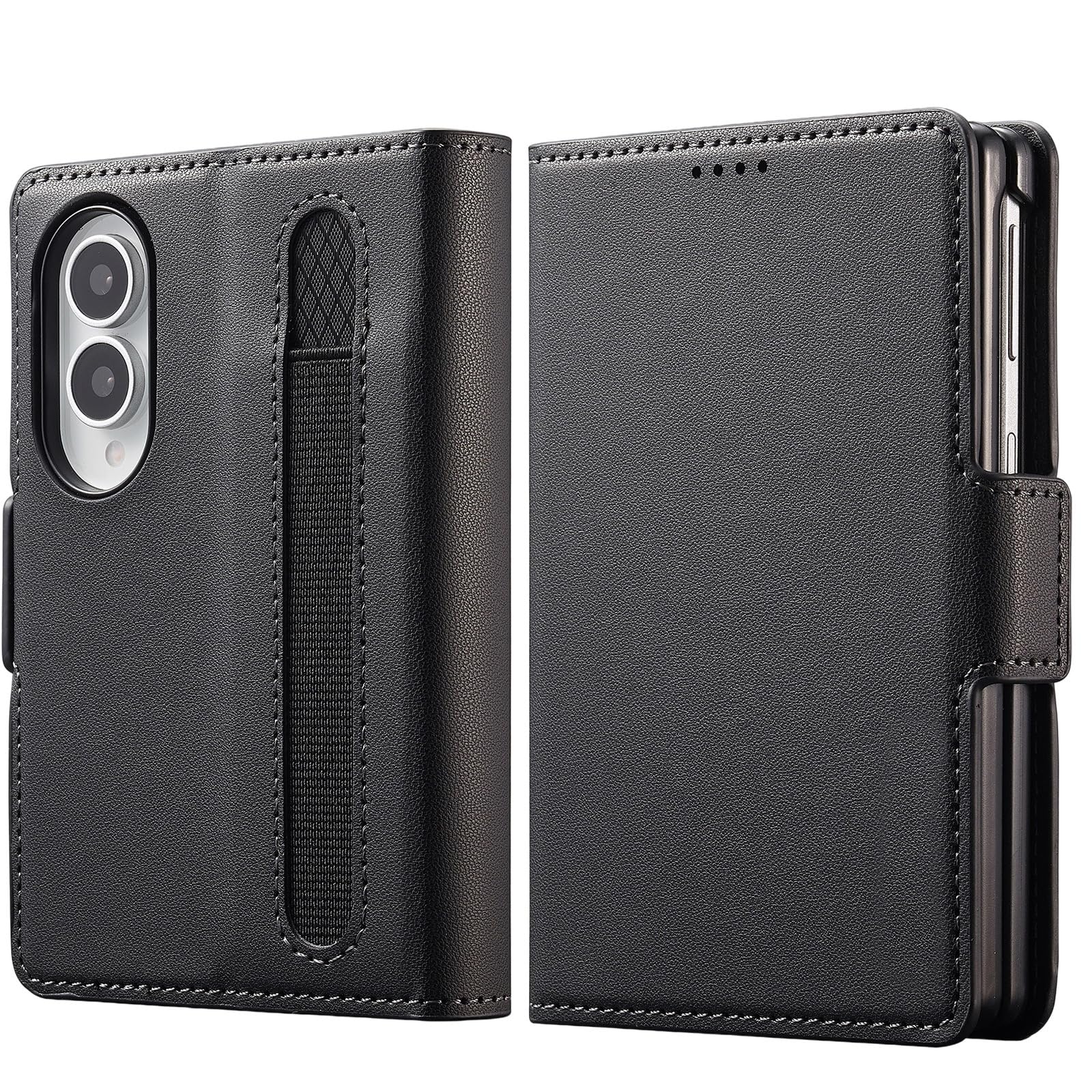 Etui z klapką do Samsung Galaxy Z Fold 8, portfel ze skóry