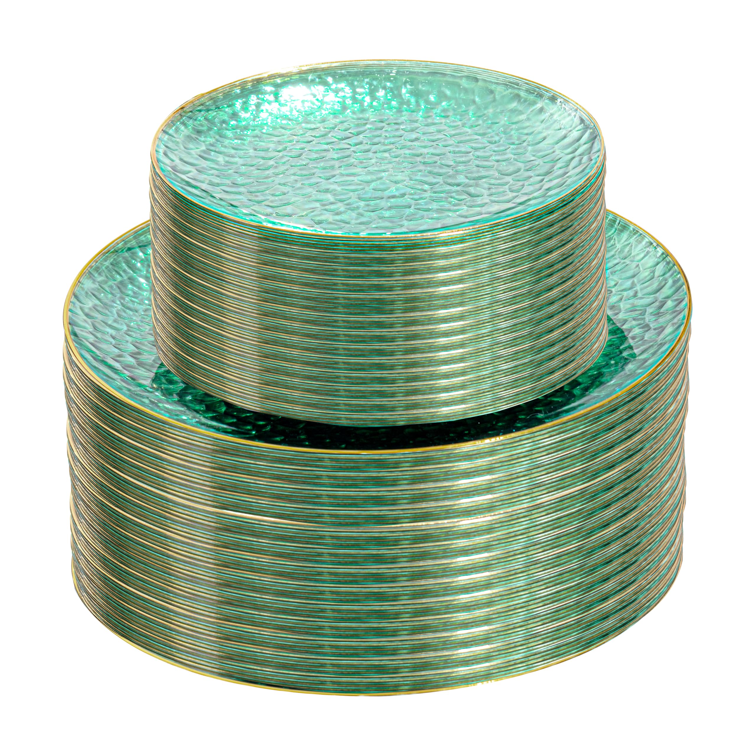 Blue Hammered Plates - 36 Piece Set -19