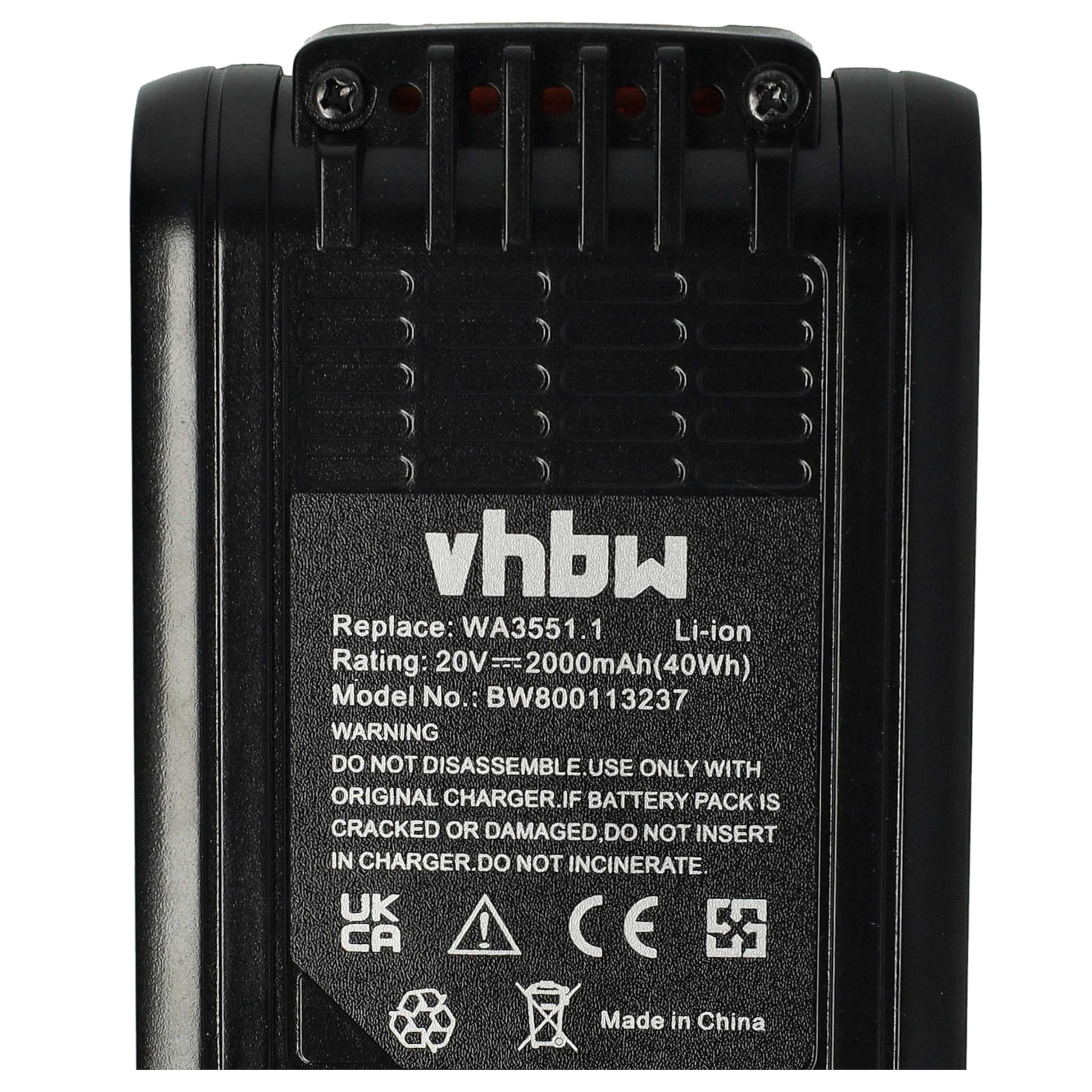 vhbw 2X batería Compatible con Worx WG160.1