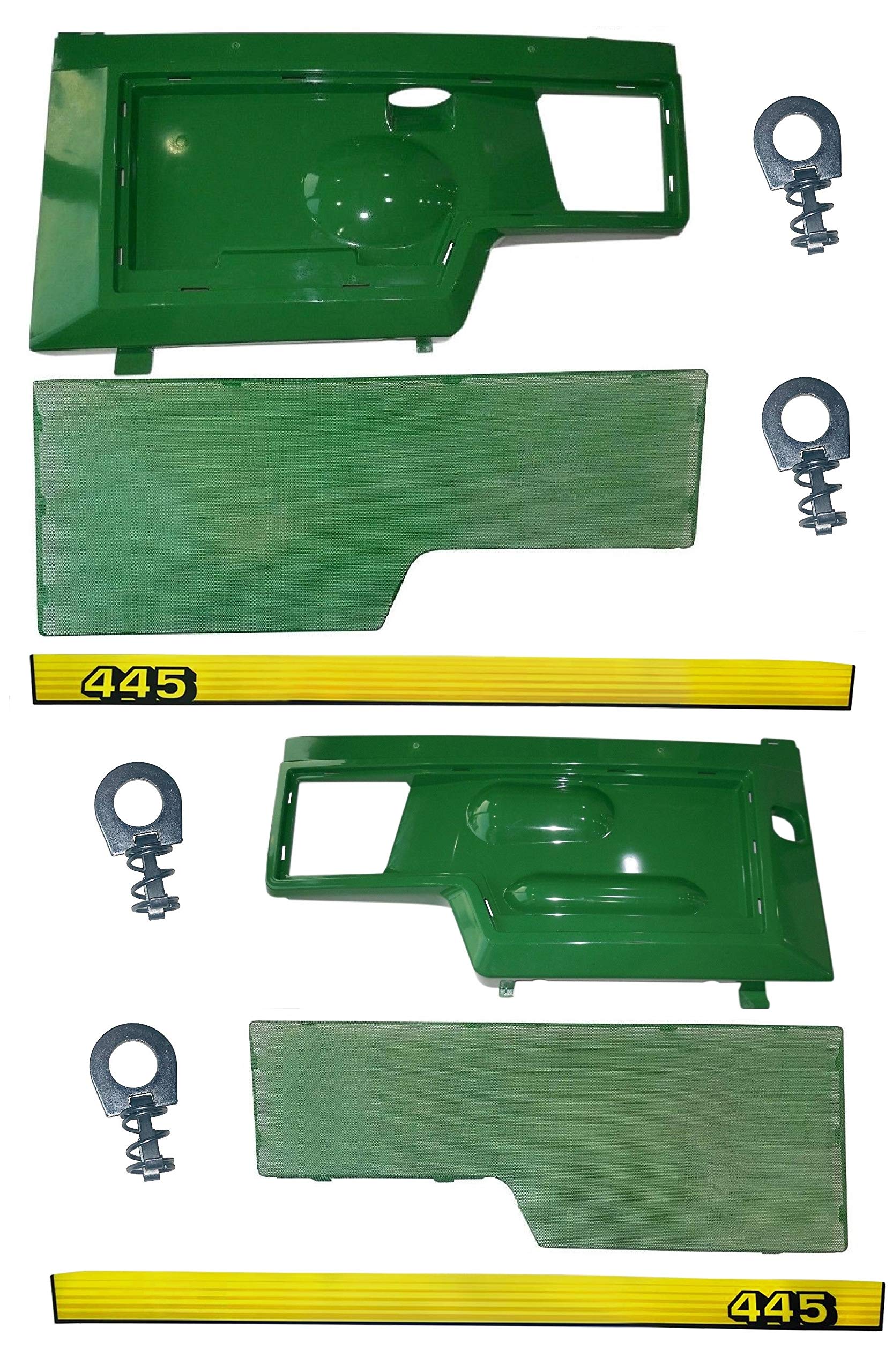 LH/RH Side Panel/Screen/Sticker Set/Panel Retaining Clip Kit AM128982 AM128983 Fits John Deere 445 UP SN