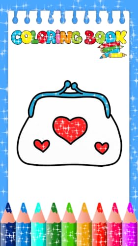 Glitter Coloring Book Beauty Stylish Handbags #TOP4